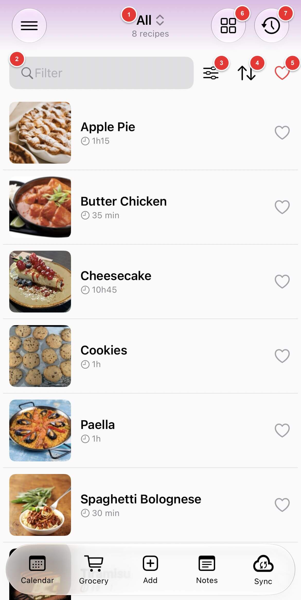 My Recipe Box interface preview on iPhone